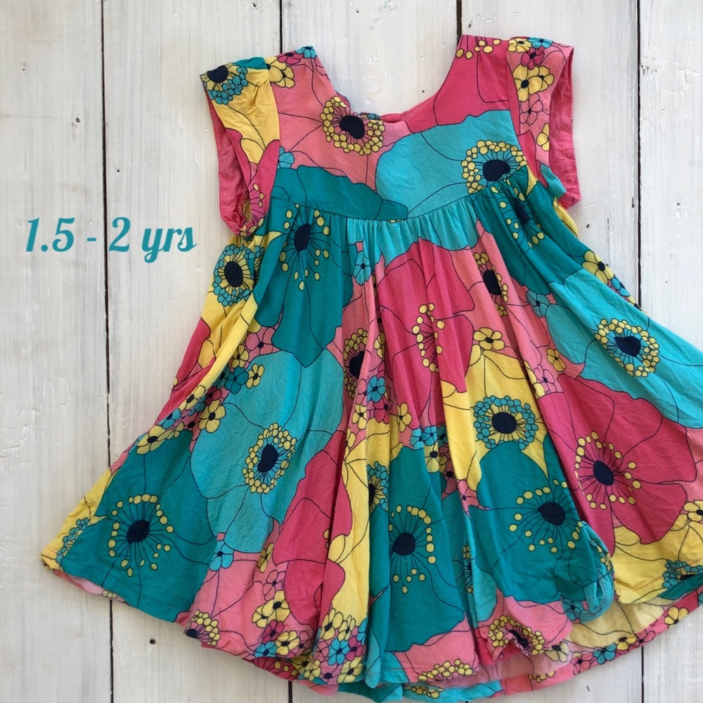 Summer Dress - Polarn O. Pyret floral twirl dress